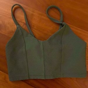 Glyder olive sports bra